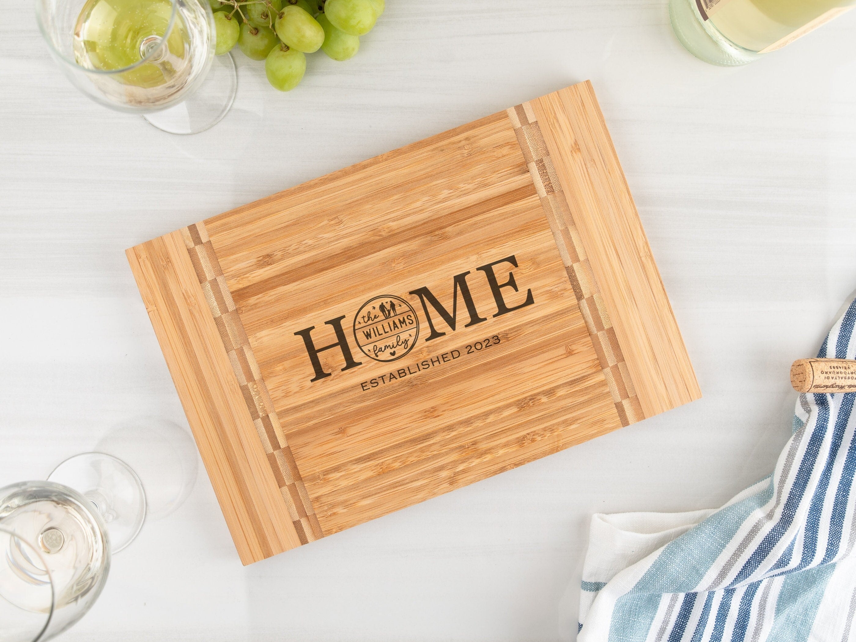 Housewarming Gift, Personalized Cutting Board, Juice Groove Cutting Board,  Charcuterie Board, Self Gift, Home Sweet Home, Gift for Mom