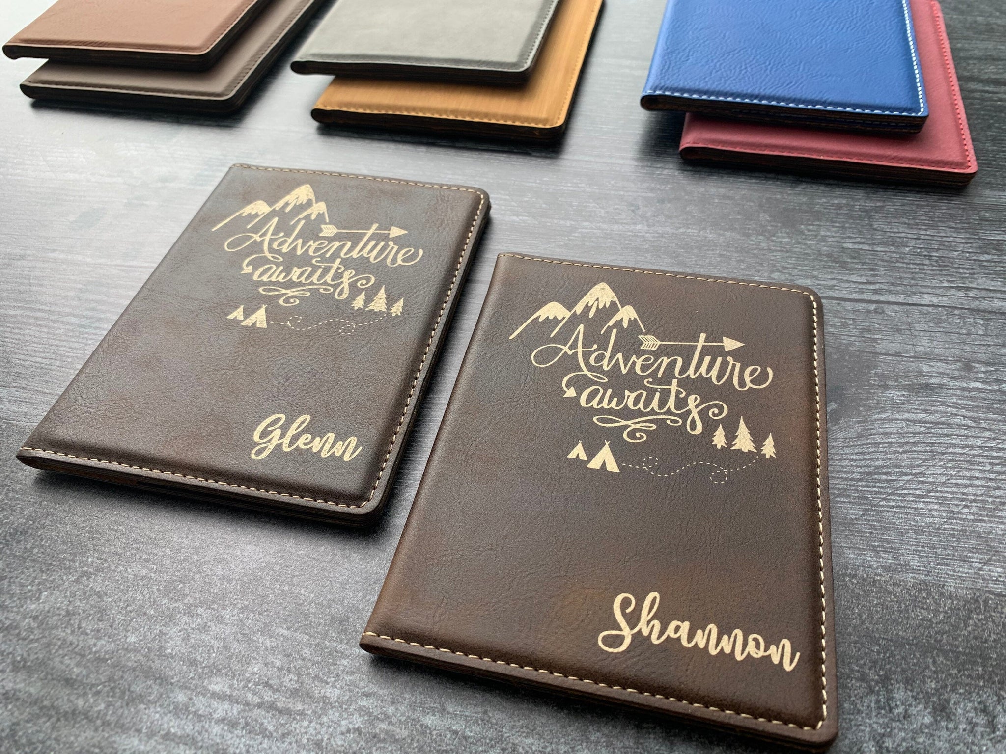 Custom Engraved Leather Passport Cover - #EngraveToRemember# - #product+tag# - 