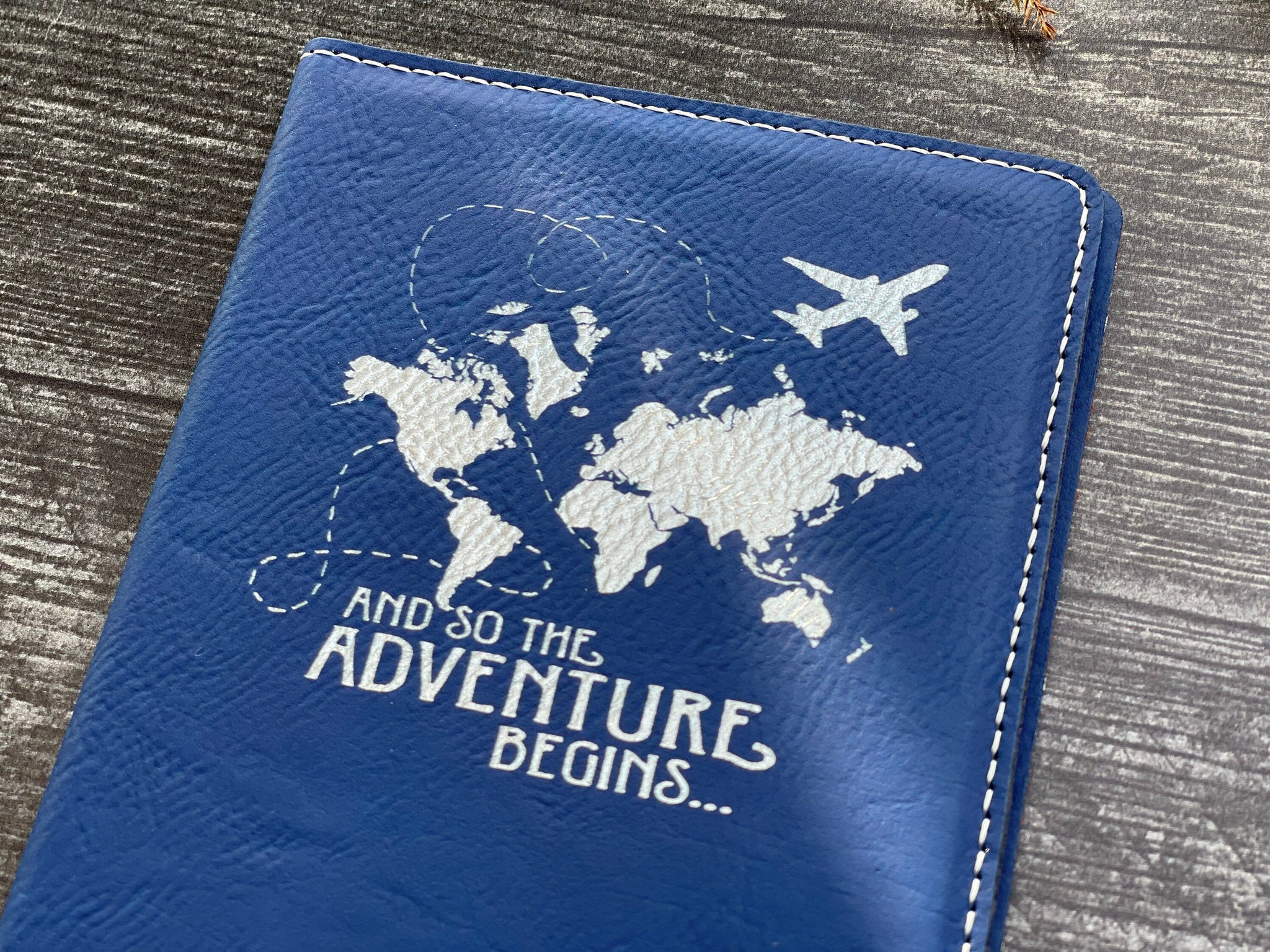 Custom Engraved Leather Passport Cover - #EngraveToRemember# - #product+tag# - 