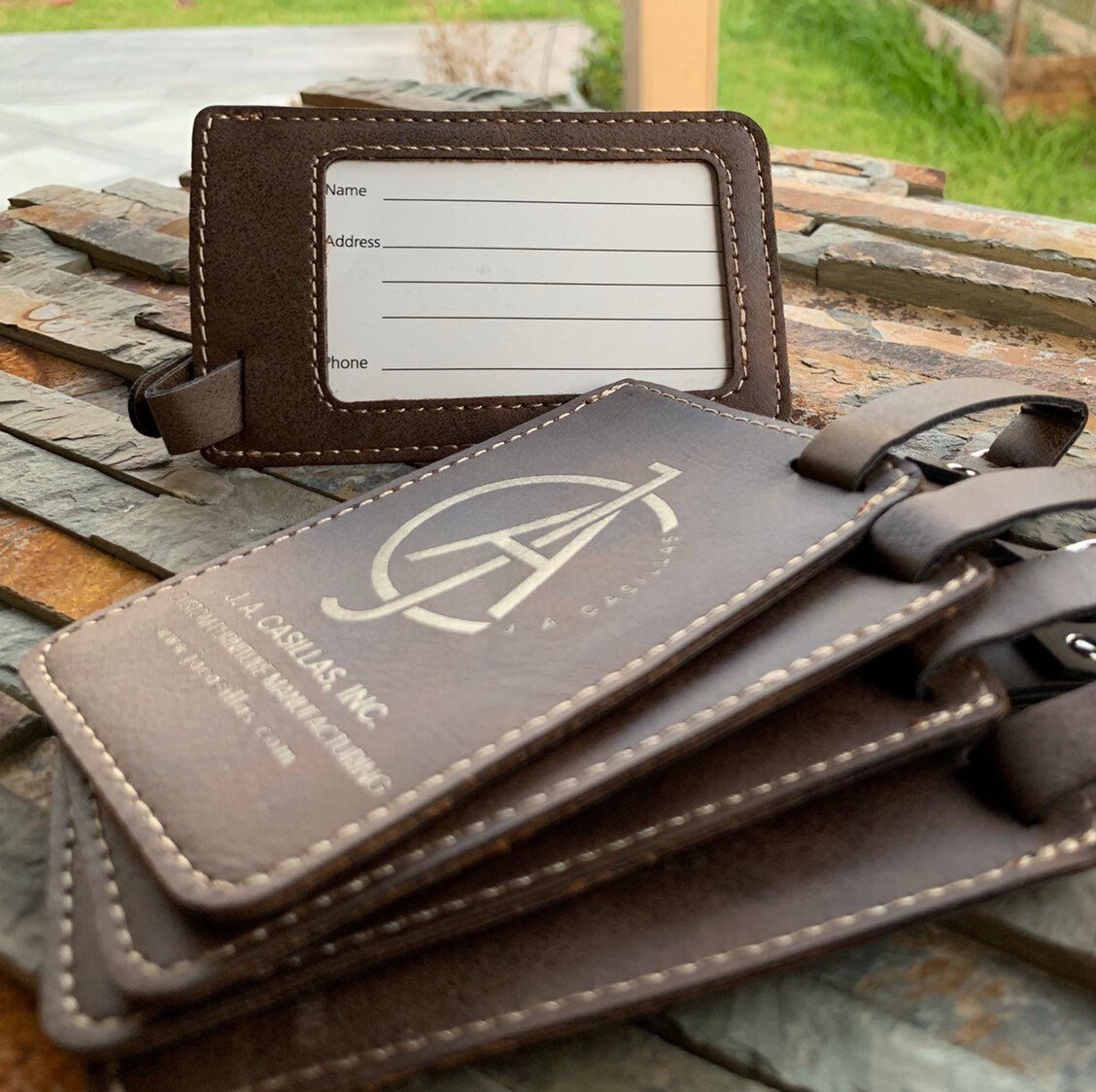 Custom Luggage Tag, Personalized Leather Luggage Tag, Luggage Tags Personalized, Monogram Luggage Tag, Engraved Luggage Tag, Luggage Tags - #EngraveToRemember# - #product+tag# - 