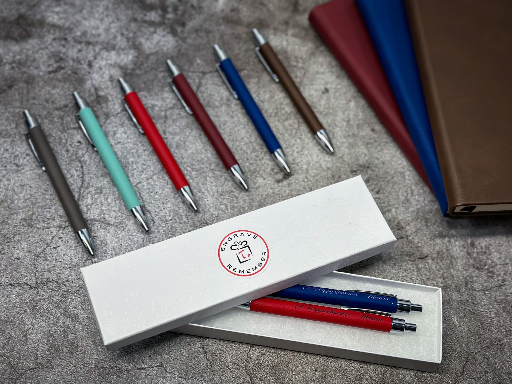 Personalized Pen, Engraved Vegan Leather Pen, Custom pen, Promotional Gift, Corporate gift, Graduation gift - #EngraveToRemember# - #product+tag# - 