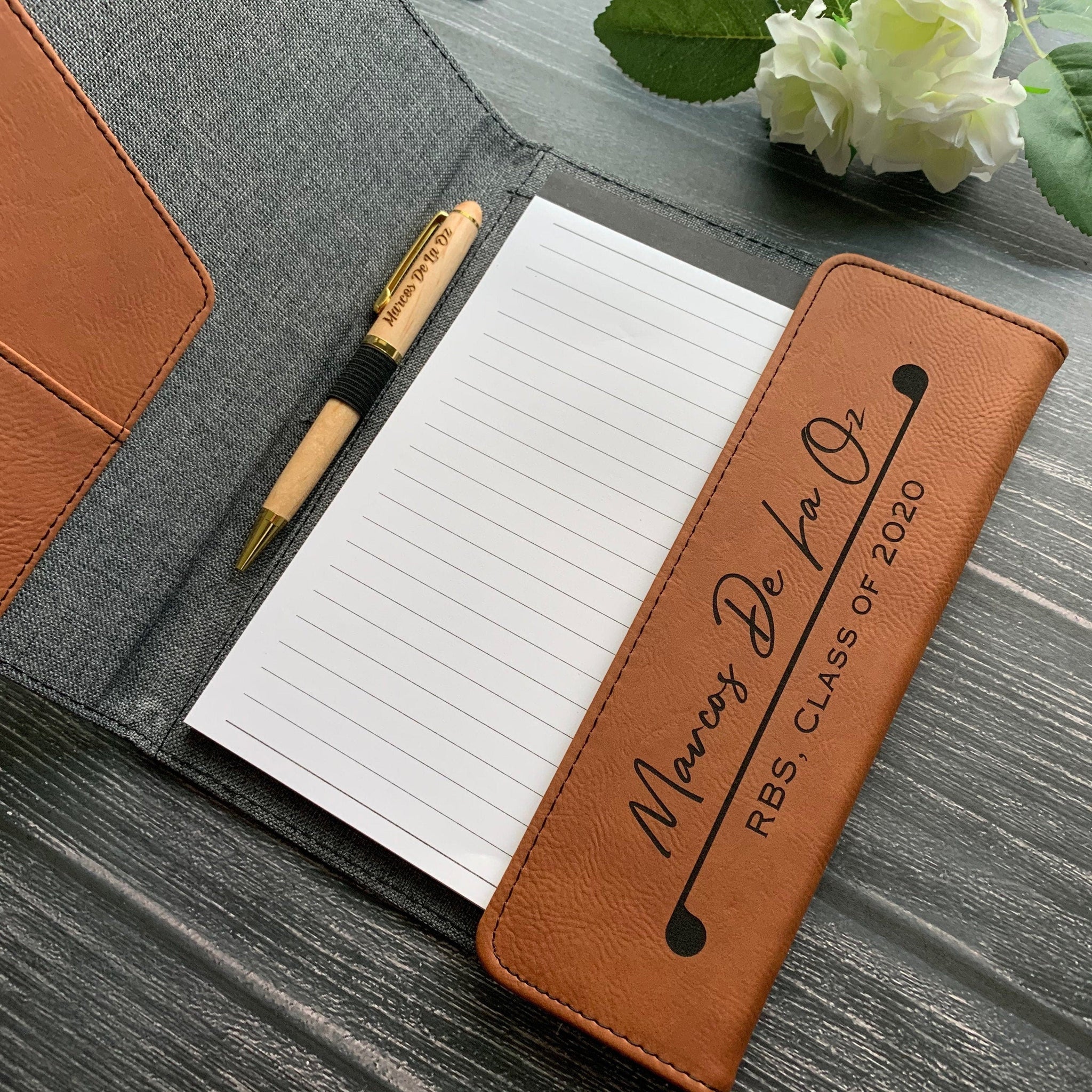 Personalized Portfolio with Refillable Notepad, Business Gift - #EngraveToRemember# - #product+tag# - 