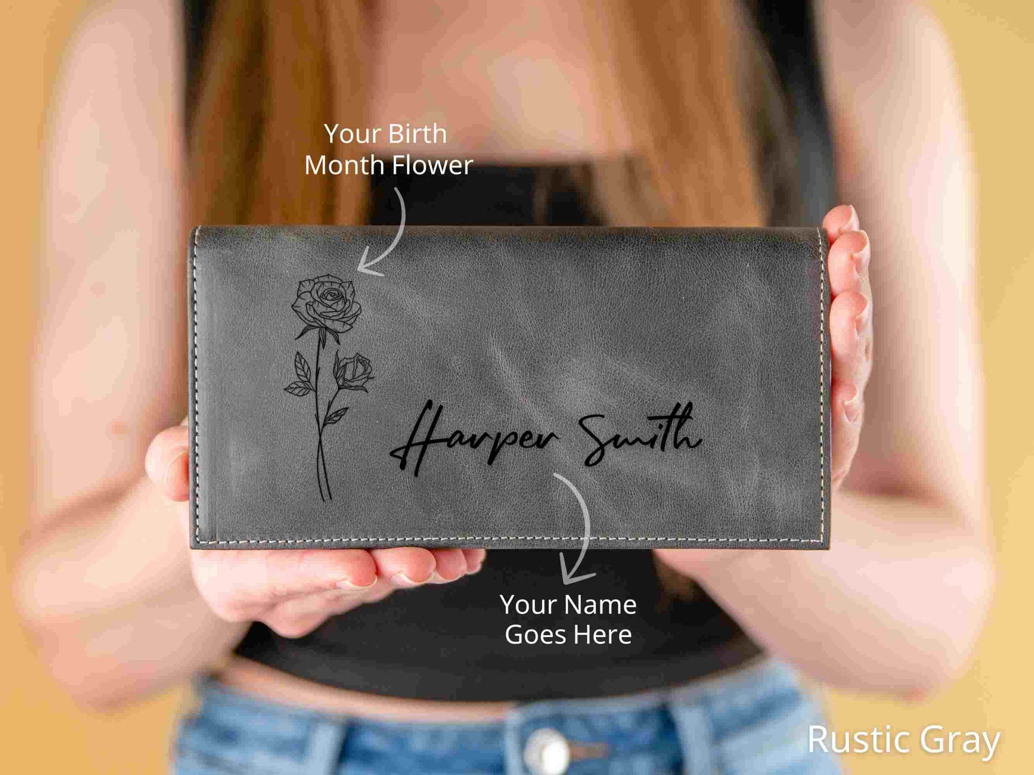 Personalized Vegan Leather Wallet with Phone Case - #EngraveToRemember# - #product+tag# - 