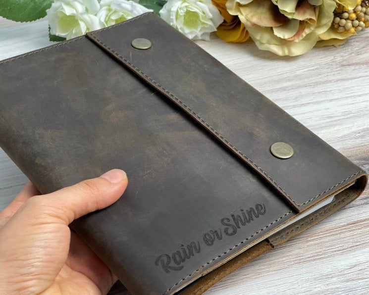 Refillable Leather Planner + 2022 Planner - #EngraveToRemember# - #product+tag# - 