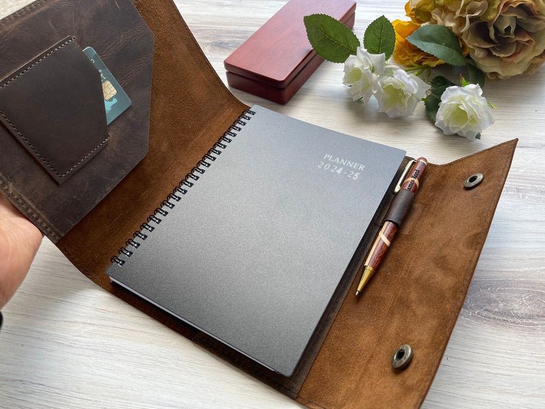 Refillable Leather Planner + 2025 Planner - #EngraveToRemember# - #product+tag# - 