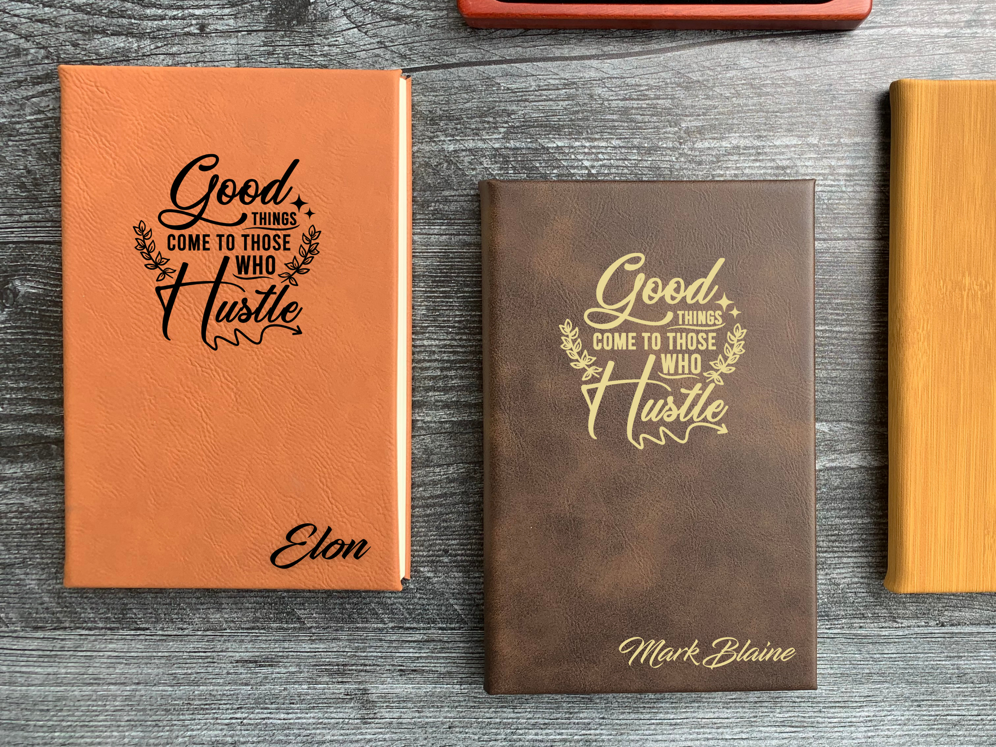 Personalized Journal, Good Things Come To Those Who Hustle, Gift for Entrepreneurs