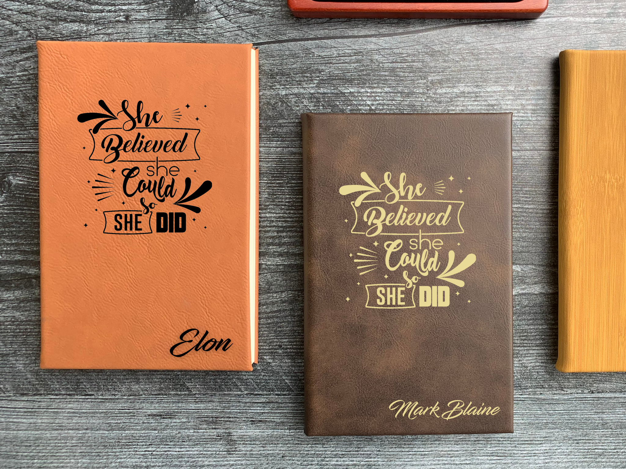 Personalized Journal, She Believed She Could So She Did, Gift for Entrepreneurs