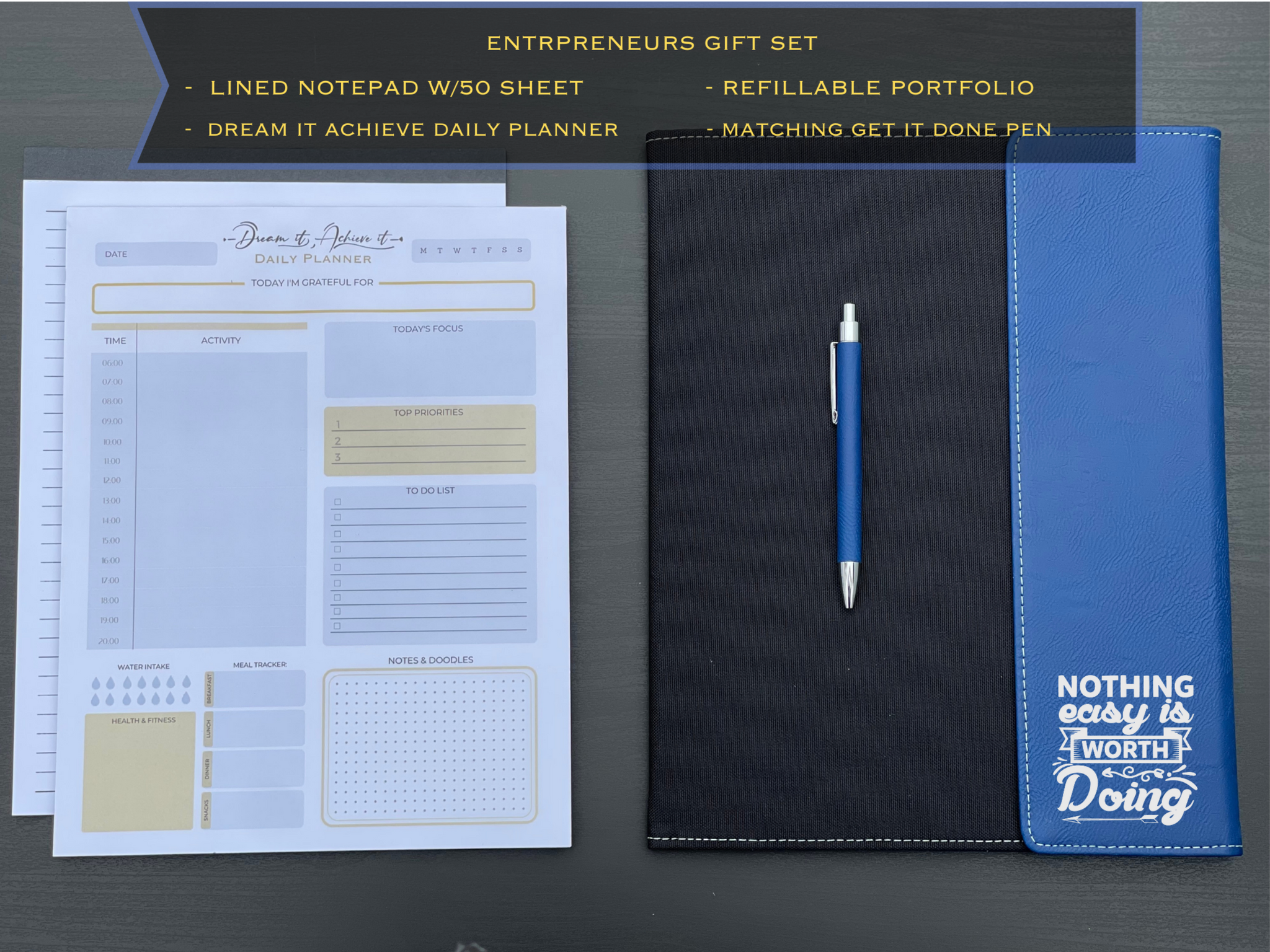 Personalized Refillable Portfolio For Entrepreneurs