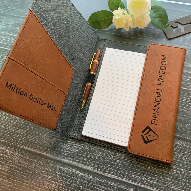 Father’s Day Gifts, Personalized Padfolio with Refillable Notepad