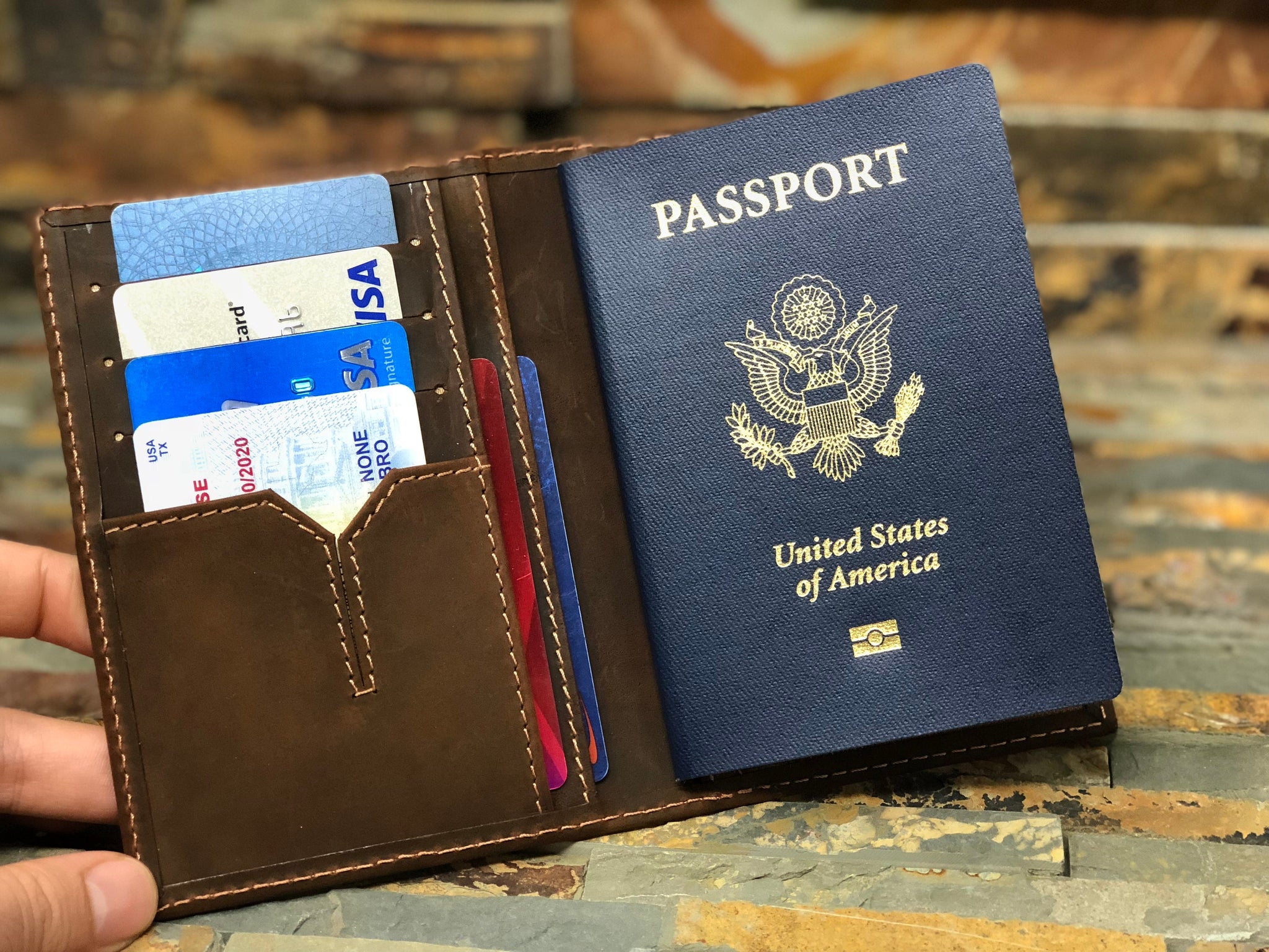 Leather Passport Holder Leather Passport Wallettravel 