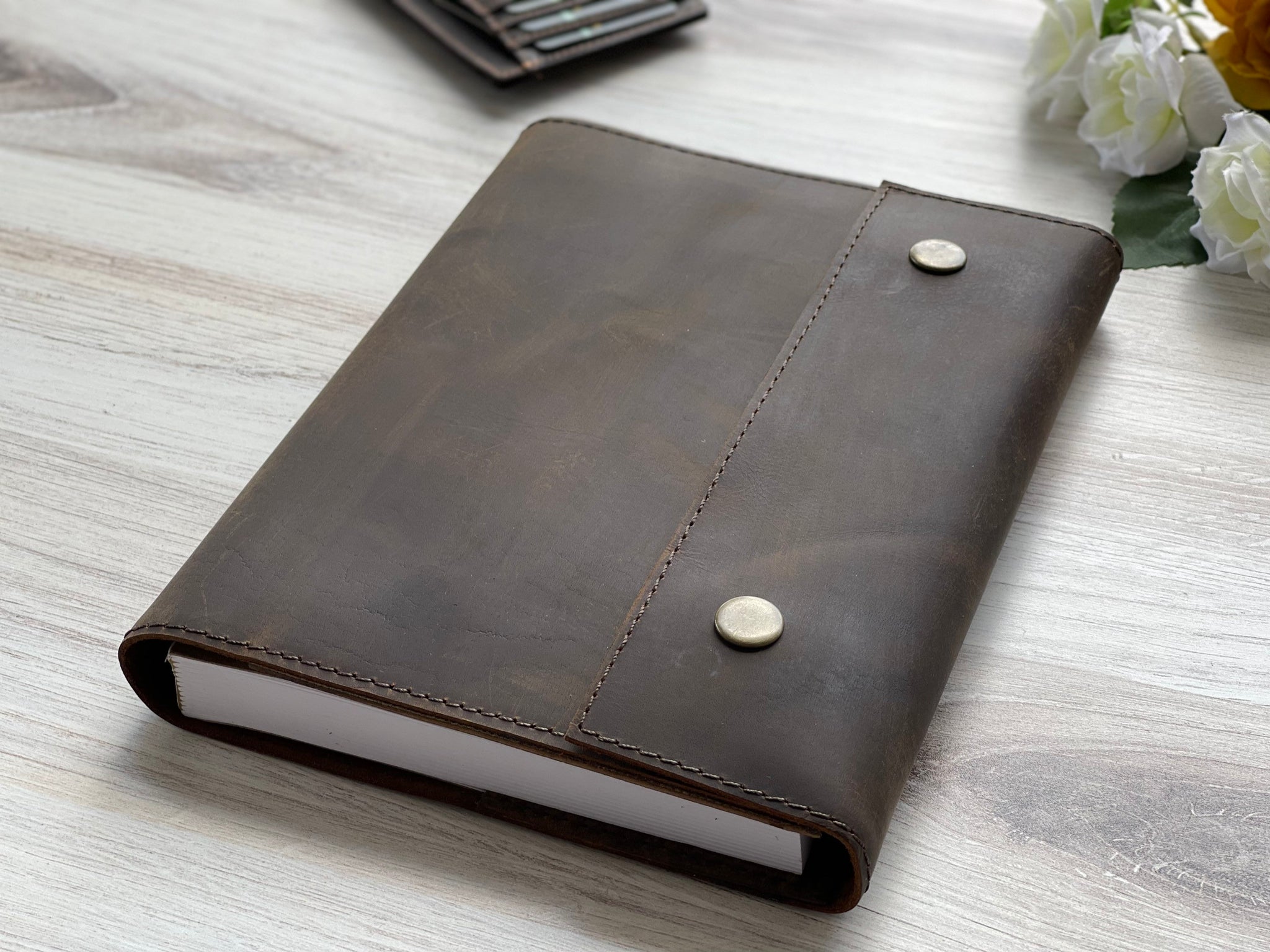 Christmas Gift for Her, Personalized Leather Journal, Custom Refillable Journal Cover, Leather Diary, Personalized Notebook
