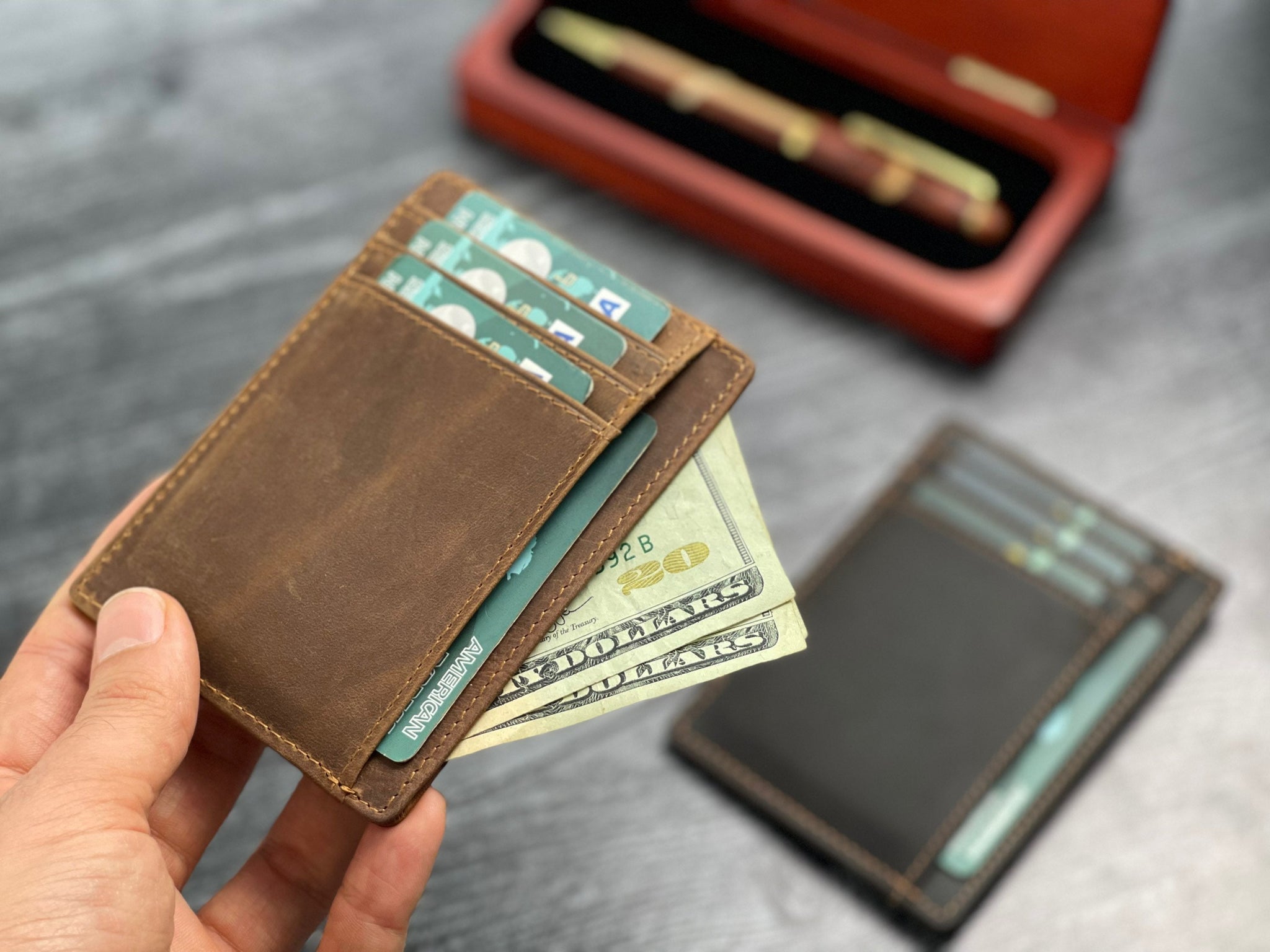 Thin Leather Wallet for Men