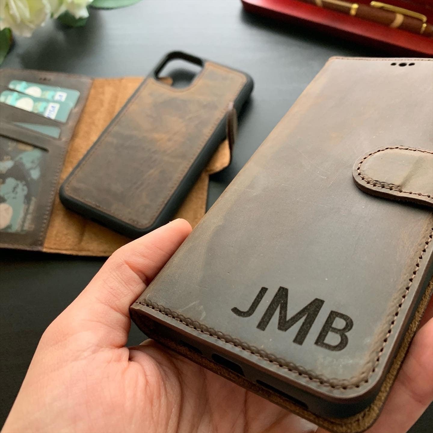 Iphone 13 Pro max case, Leather wallet, Iphone 12 case, 100% Leather Wallet Case, iPhone Leather Wallet