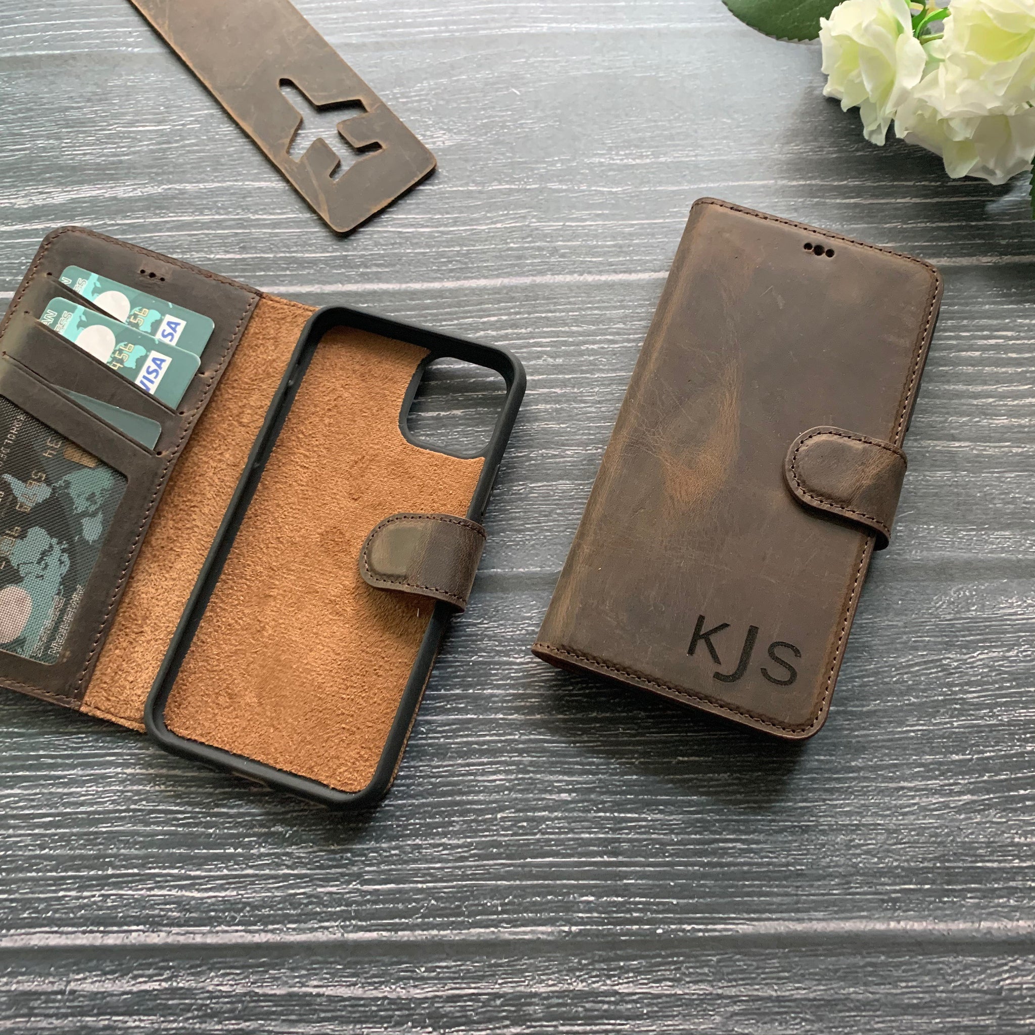 iphone 12 case , Personalized gifts for dad, Iphone 11 case, 100% Leather Wallet Case, Iphone 12 pro max case iPhone Leather Wallet