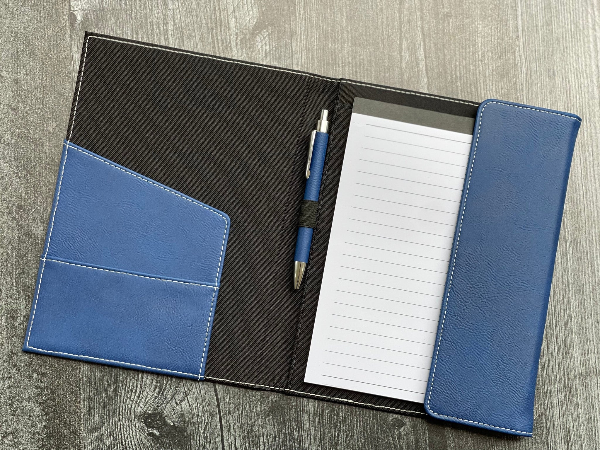 Personalized Portfolio+Pen, Notebook with Refillable Notepad