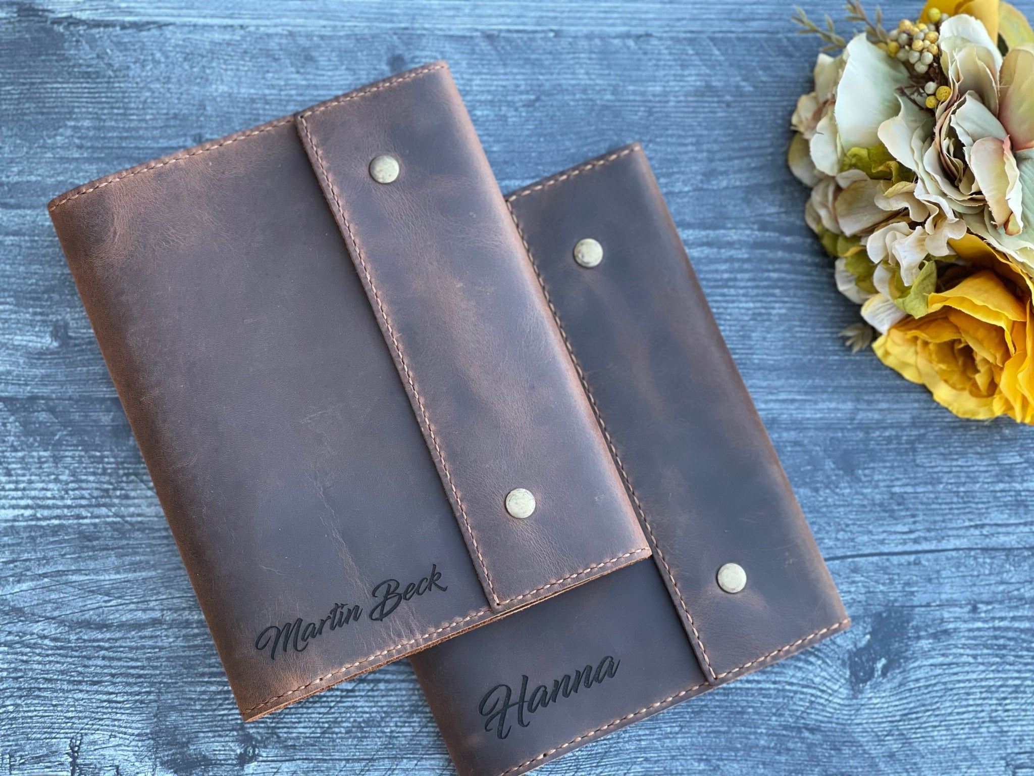 2022 Planner+ Refillable Hand-stitched Personalized Leather Cover