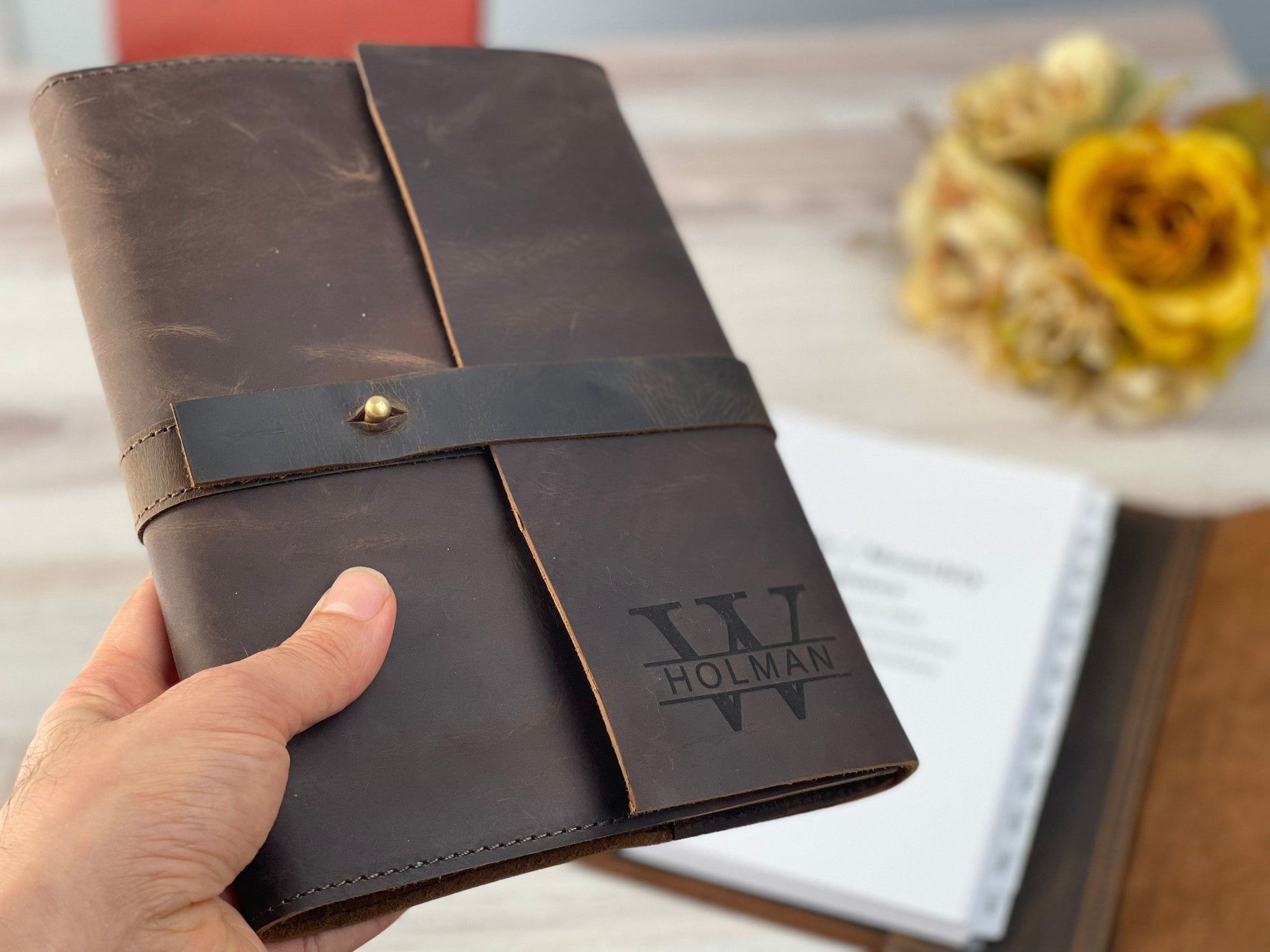 2022 Refillable Leather Planner With Belt Lock