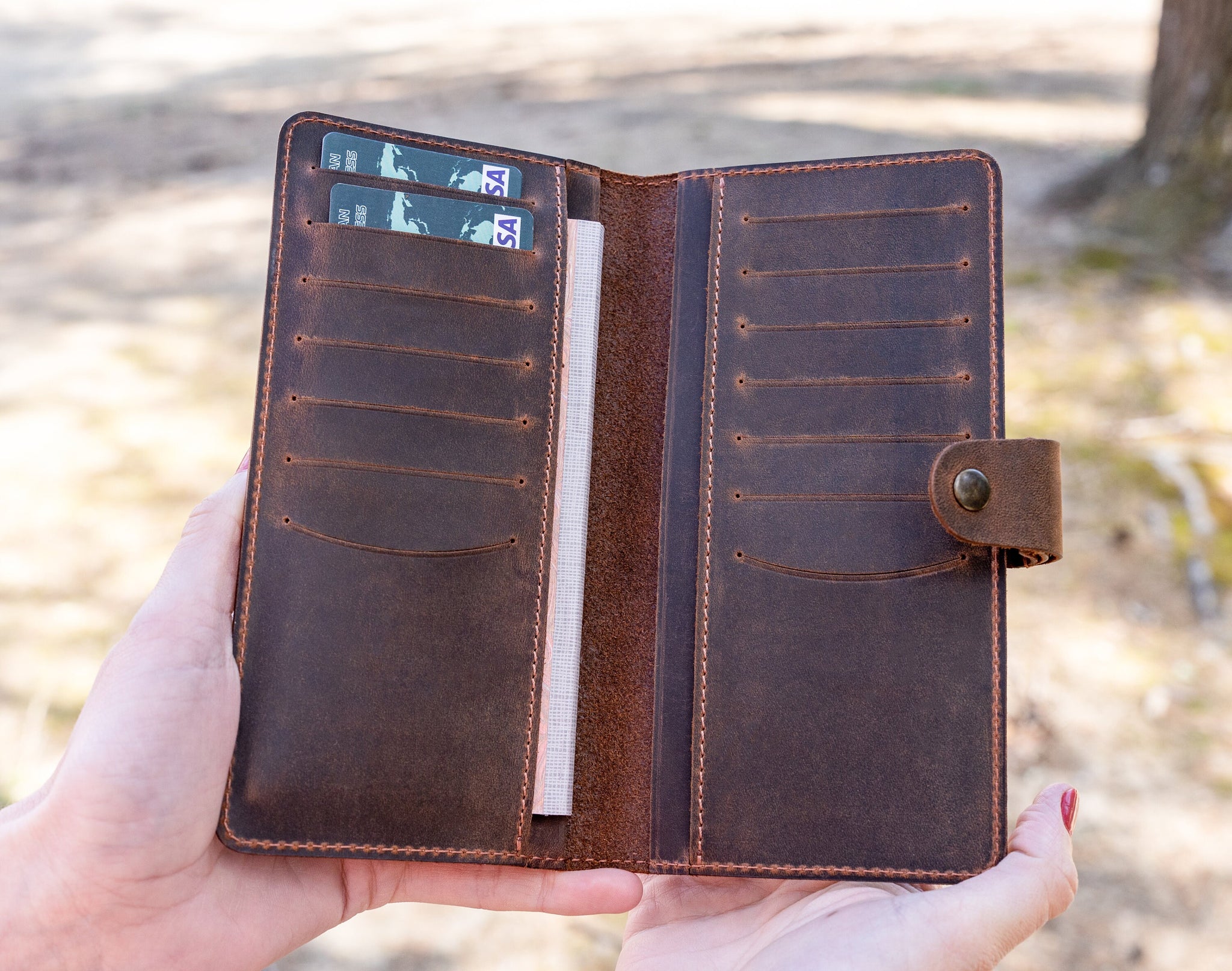 Personalized Leather Checkbook Cover