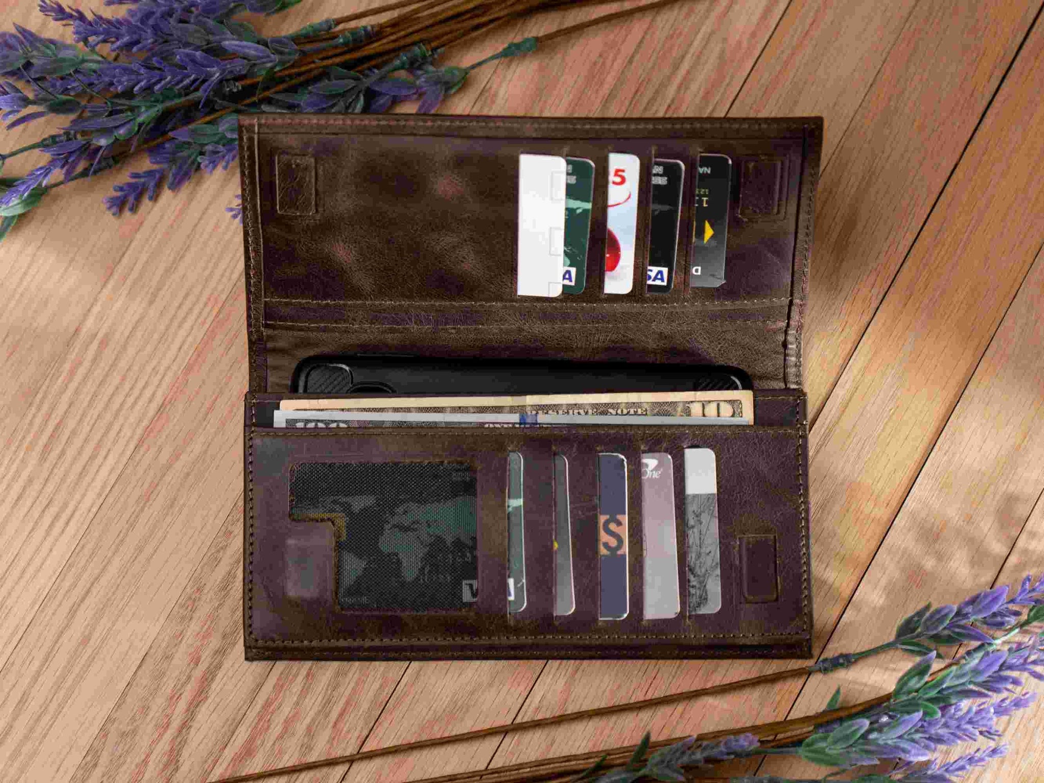 Leather Phone Wallet, iPhone Case W/ Magnet, Personalized Gifts for Her, Flexaton Phone Wallet, Customized Purse