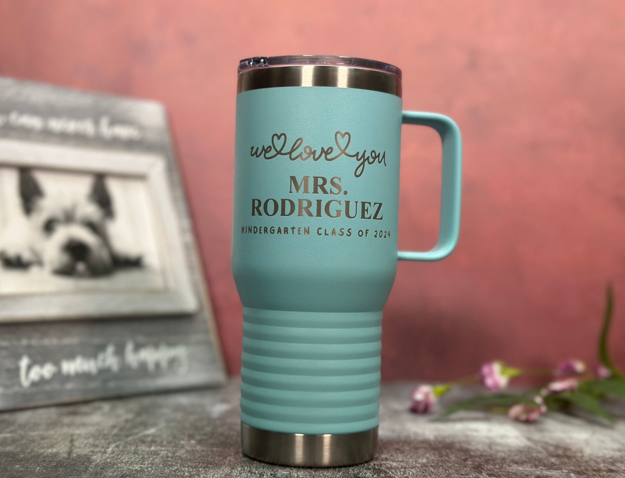 Gift for Teacher Tumbler, 20 oz Mug with Handle