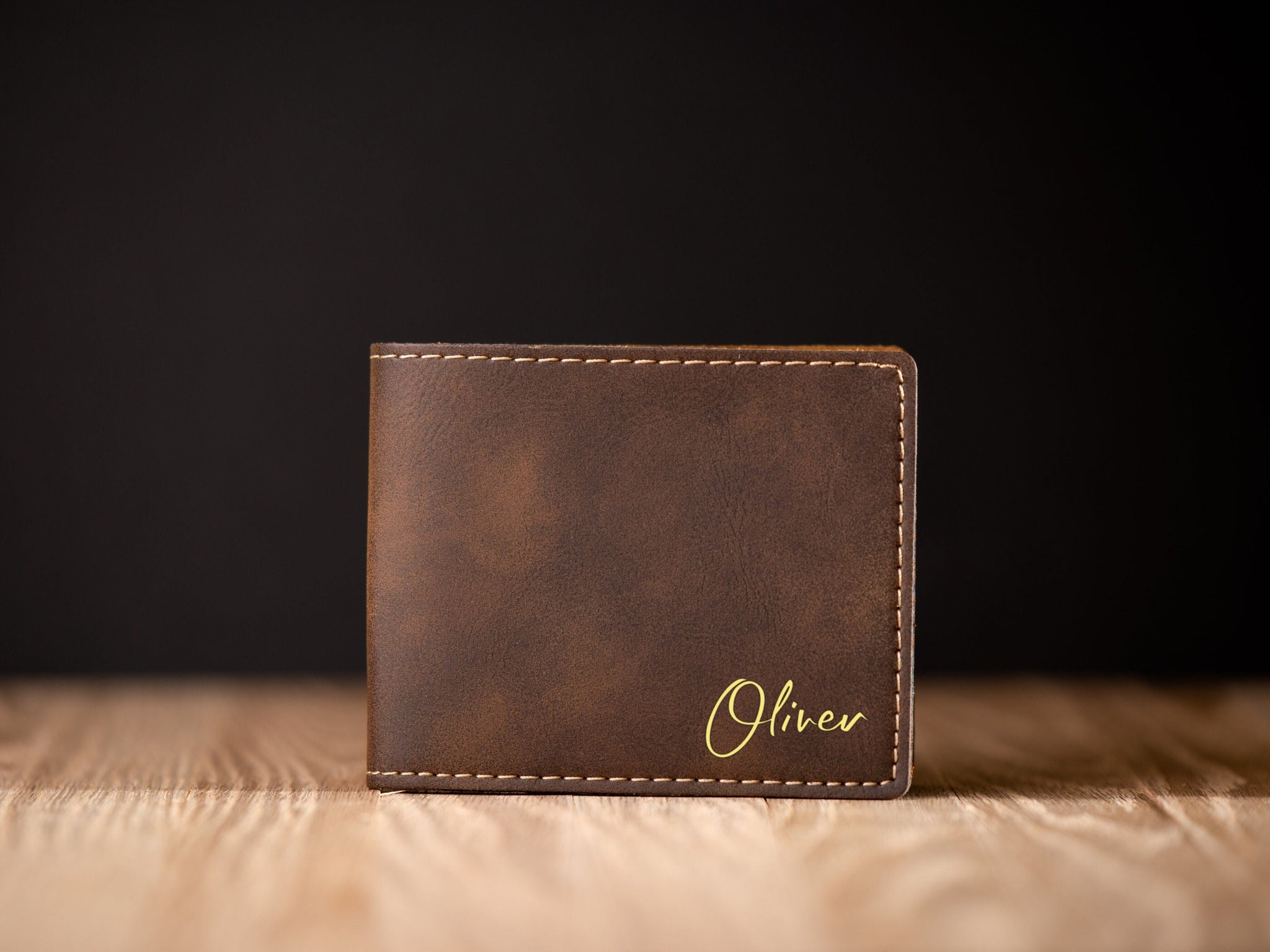 Engraved Men's Wallet, Custom Monogrammed Wallet, Gift For Him, Groomsman Wallet, Custom Wallet, Father's Day Gift, Custom Wallet For Men